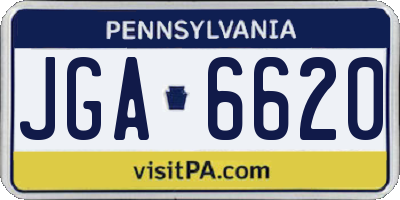 PA license plate JGA6620