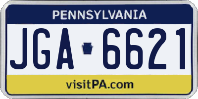 PA license plate JGA6621