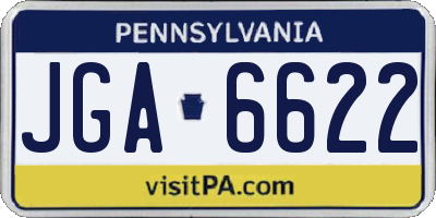 PA license plate JGA6622