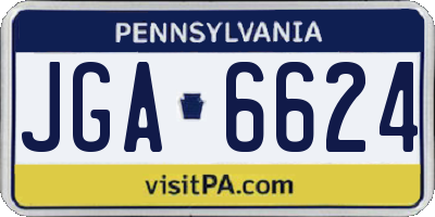 PA license plate JGA6624