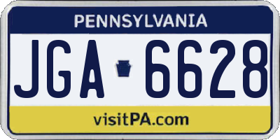 PA license plate JGA6628