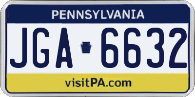 PA license plate JGA6632