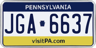 PA license plate JGA6637