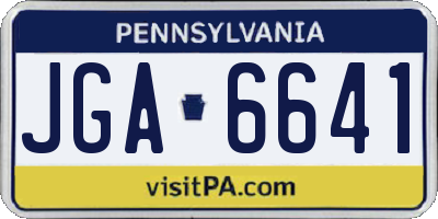 PA license plate JGA6641