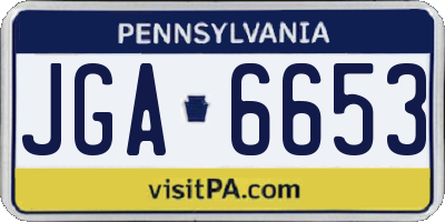 PA license plate JGA6653