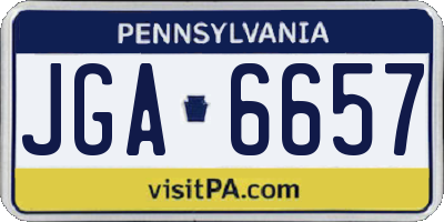 PA license plate JGA6657