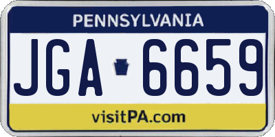 PA license plate JGA6659