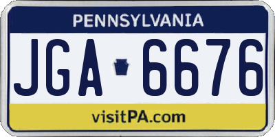 PA license plate JGA6676