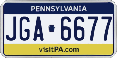 PA license plate JGA6677