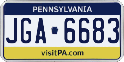 PA license plate JGA6683
