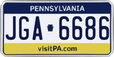 PA license plate JGA6686