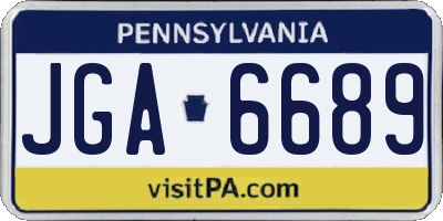 PA license plate JGA6689