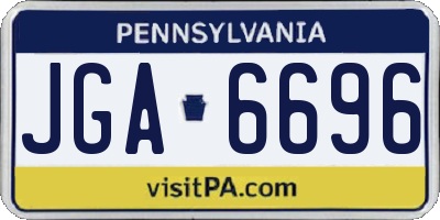PA license plate JGA6696