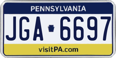 PA license plate JGA6697