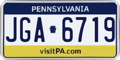 PA license plate JGA6719