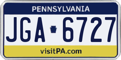 PA license plate JGA6727