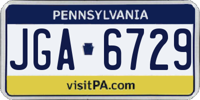 PA license plate JGA6729