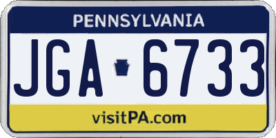 PA license plate JGA6733