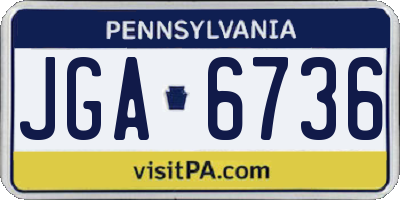 PA license plate JGA6736