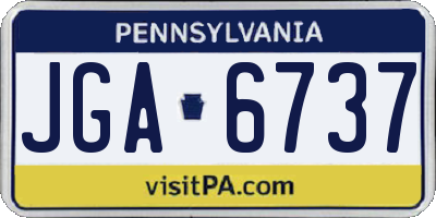 PA license plate JGA6737