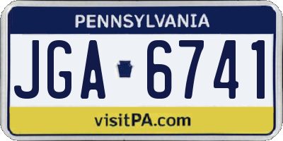 PA license plate JGA6741