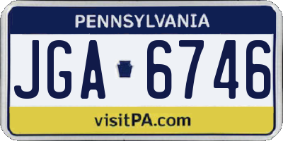 PA license plate JGA6746