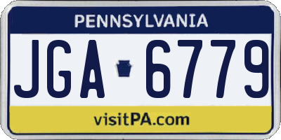 PA license plate JGA6779