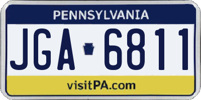 PA license plate JGA6811
