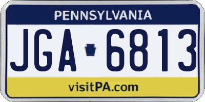 PA license plate JGA6813