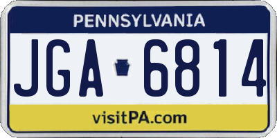 PA license plate JGA6814