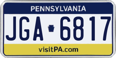 PA license plate JGA6817