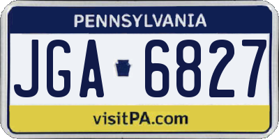 PA license plate JGA6827