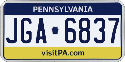 PA license plate JGA6837