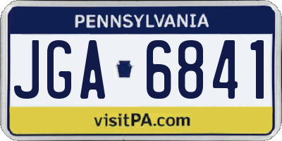 PA license plate JGA6841