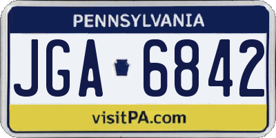 PA license plate JGA6842