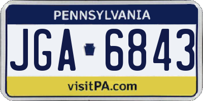 PA license plate JGA6843