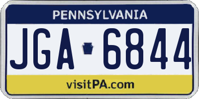 PA license plate JGA6844