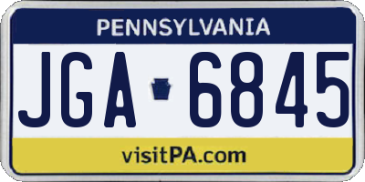 PA license plate JGA6845