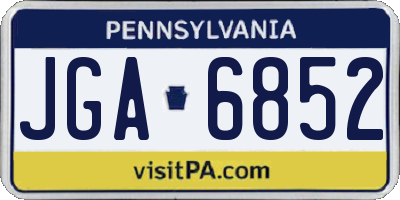 PA license plate JGA6852