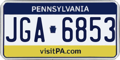 PA license plate JGA6853