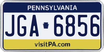 PA license plate JGA6856