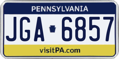 PA license plate JGA6857