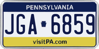 PA license plate JGA6859