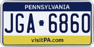 PA license plate JGA6860