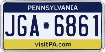 PA license plate JGA6861