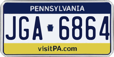 PA license plate JGA6864