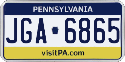 PA license plate JGA6865