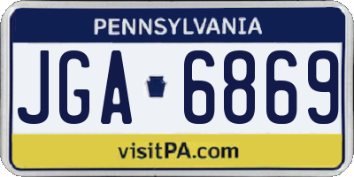 PA license plate JGA6869