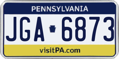 PA license plate JGA6873