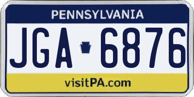 PA license plate JGA6876